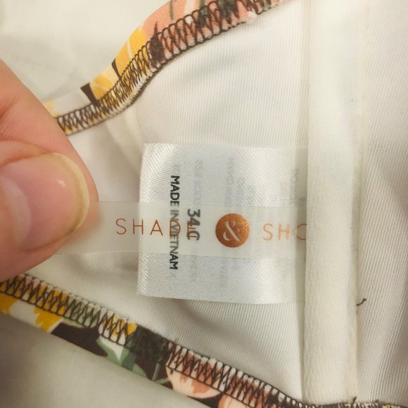 Shade And Shore Women's Size 34C Ruffle Strap Bikini Swim Top Cinnamon NWOT - Picture 5 of 12